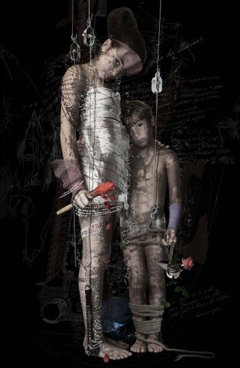 Le jardin des illusions 200 X 130 Fernand d'Onofrio - Le jardin des illusions