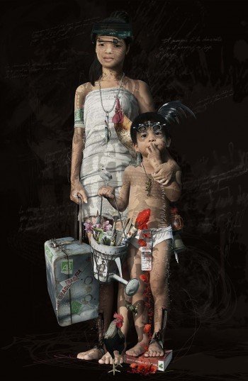 La Joconde dans la mâle - 200x130 Fernand d'Onofrio - La Joconde dans la mâle